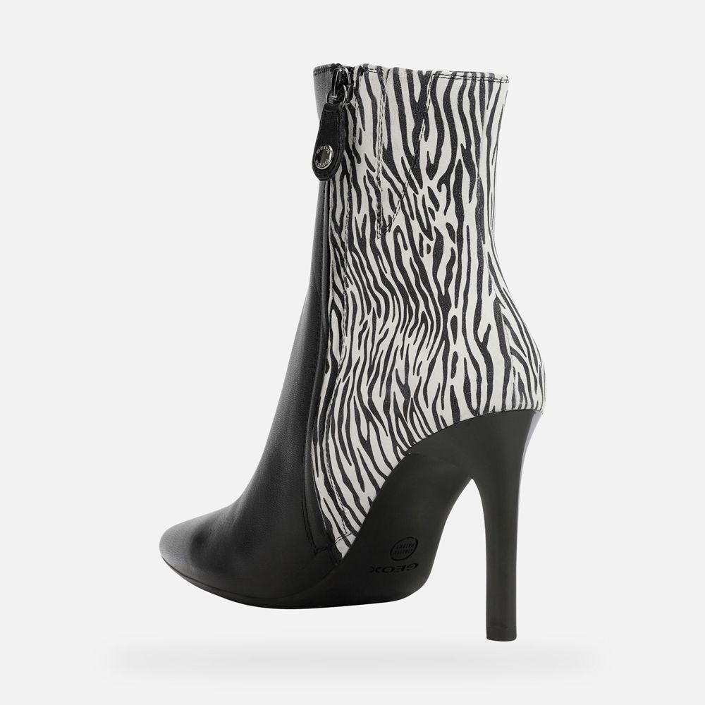 Bottines Geox Faviola - Noir/Blanche - Femme 147503-RQC